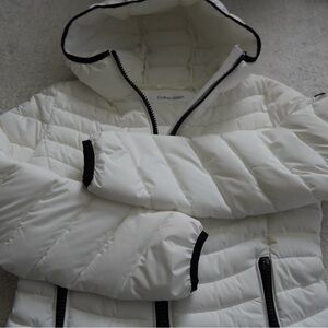 Calvin Klein Ivory Quilted Jacket